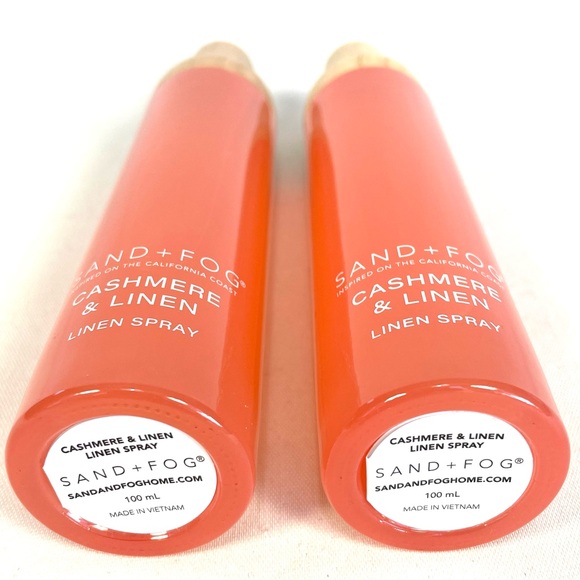 Sand + Fog Cashmere & Linen Glass Spray Bottles 100 ml/3.4 oz, 2 Pack - Picture 2 of 2